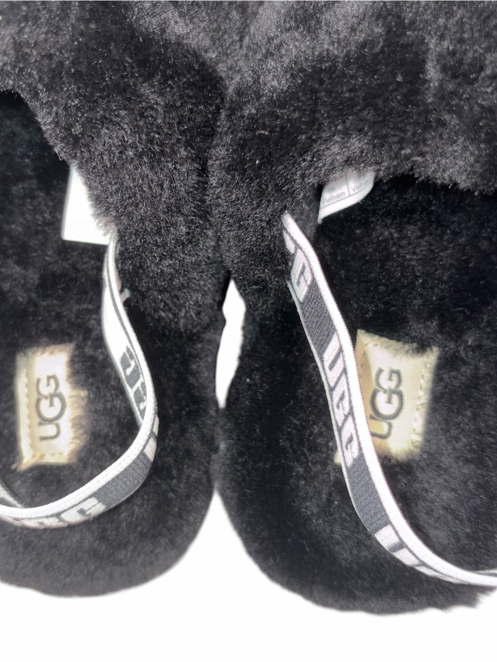 Ugg Black Fluff Yeah Slingback Slipper Shoe size 5 - Picture 5 of 8